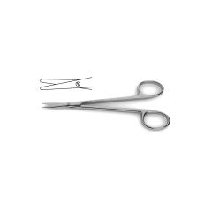 Knapp Strabismus Scissors, standard, blunt tips, rounded blades, 4-1/2" (11.5 cm)