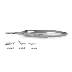 Micro Dissecting Scissors, flat handle, 10.0 mm blades, 5" (12.5 cm)