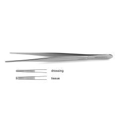 Cushing Thumb Forceps, gutsch handle, scraper end, 7" (17.8 cm)