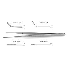 Gerald Thumb Forceps, curved, 7-1/8" (18.0 cm)