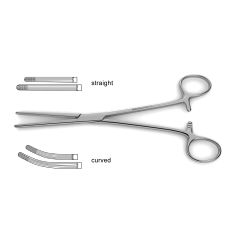 Rochester-Carmalt Forceps, jaws w/ longitudinal serrations & cross-serrated tips