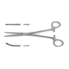 Carmalt Forceps, jaws w/ longitudinal serrations & cross-serrated tips