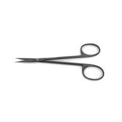 Ceramic Cut Iris Scissors, novocut™ (tungsten carbide blades w/ 1 micro serrated blade), 4-1/2" (11.4 cm)