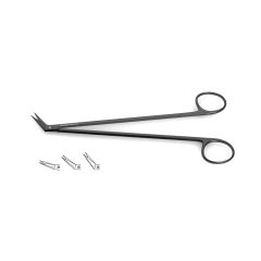 Ceramic Cut Potts Smith Scissors, novocut™ (tungsten carbide blades w/ 1 micro serrated blade), angled, 7-1/2" (19.1 cm)