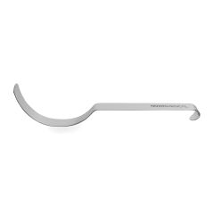Deaver Retractor, flat handle, flexible, curved end