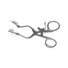 Weitlaner-Beckmann Retractor, hinged arms, 3x4 prongs