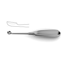 Bruns (Spratt) Curette, oval, 6-3/4" (17.0 cm)