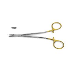 Swedish (Micro Sarot) Needle Holder, tungsten carbide, serrated jaws, light handles, delicate