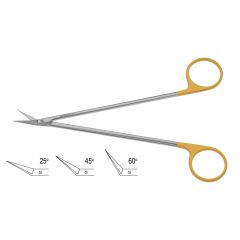 Potts-Smith Arteriotomy Scissors, w/ tungsten carbide inserts, serrated lower blade, 7-1/2" (19.0 cm)