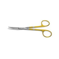 Goldman-Fox Scissors, novocut™ (tungsten carbide blades w/ 1 micro serrated blade), fine tips, 5" (12.7 cm)