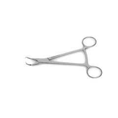 Bone Reduction Forceps, pointed tips w/ serrations, curved