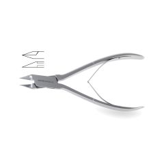 Nail Nipper, straight, tapered jaws, double spring