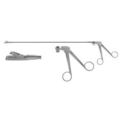 Yeoman Rotating Rectal Biopsy Forceps, standard ring handle, rotating shaft, straight jaws, oval basket