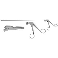 Turrell Rotating Rectal Biopsy Forceps, standard ring handle, rotating shaft, angled jaws, oval basket