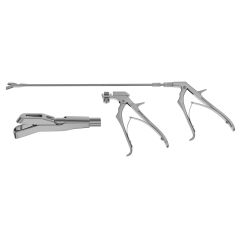Turrell Rotating Rectal Biopsy Forceps, improved pistol grip handle, rotating shaft, angled jaws, oval basket