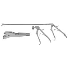 Turrell Rotating Rectal Biopsy Forceps, improved pistol grip handle, rotating shaft, angled jaws w/ teeth, oval basket