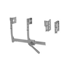 Burford-Finochietto Rib Spreader, curved arms, rack & pinion action, 2 pair detachable blades