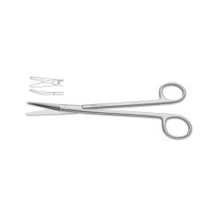 Potts-Smith Dissecting Scissors, curved blades, rounded tips, saber back blades