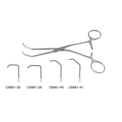 Cooley Vascular Clamp, angled shanks, jaws calibrated at 5.0 mm intervals, 6-1/2" (16.5 cm)