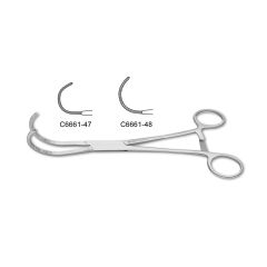 Beck Vascular Clamp, cooley jaws calibrated at 5.0 mm intervals, straight shanks, 6" (15.0 cm)