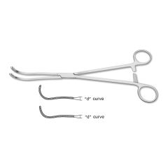 Debakey Thoracic Dissecting Forceps, narrow double curved jaws