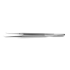 Micro Tissue Forceps, 1.0 mm tips impregnated w/ fine tungsten carbide dust, counter-balanced handle