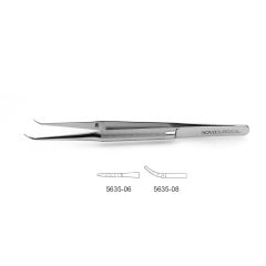 CV Elite - Suture Tying Forceps - Tips Impregnated W/ Fine Tungsten Carbide Dust, round handle, tips impregnated w/ fine tungsten carbide dust, platform tips