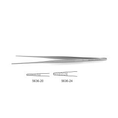 CV Elite - Thumb Forceps, flat handle, tips impregnated w/ fine tungsten carbide dust, straight tips