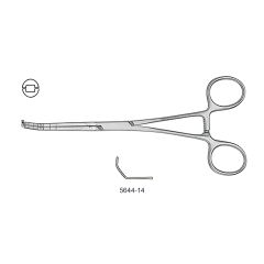 CV Elite - Dennis-Style Anastomosis Clamp - Cooley Jaws, Curved Handles