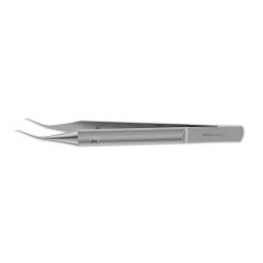 Girard Corneo-Scleral Forceps (Colibri-Type), round knurled handle, 1x2 0.12 mm teeth, 6.0 mm tying platform, 4-1/4" (10.8 cm)