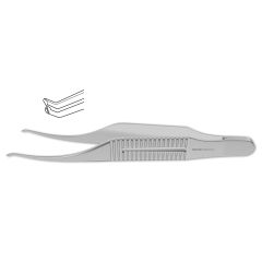 Troutman-Barraquer Corneal Utility Forceps, 1x2 teeth on 45 degree angle, slightly overlapping, 3" (7.0 cm)