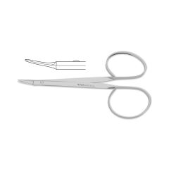Stitch Scissors, ribbon style ring handle, curved sharp pointed tips