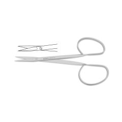 Iris Scissors, large ribbon ring handles with flat shanks, 4-1/4" (11.0 cm)