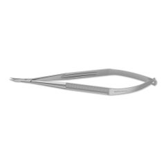 Cohan Needle Holder, micro, 7.0 mm jaws, round handles, curved, 4-1/8" (10.5 cm)
