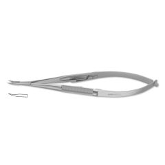 Barraquer Needle Holder, delicate, 10.0 mm jaws, round handle, 5-1/4" (13.7 cm)