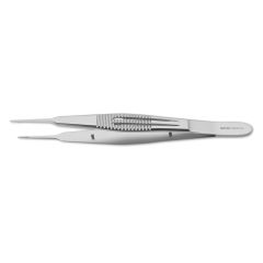 Castroviejo Suture Forceps, wide handle, delicate, 1x2 teeth w/ tying platform, 4-1/4" (10.8 cm)