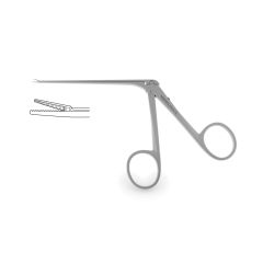 House Alligator Forceps, 6.0 mm side-opening jaws facing right, shaft 3" (75.0 mm)