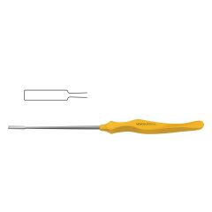 Endoplastic Facial Dissector W/ Ergonomic Handle, for early dissection, slightly-curved langenbeck chisel tip, straight shaft, 8-3/4" (22.2 cm)