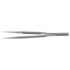 Micro Forceps, 8.0 mm wide round handle, straight, counterbalanced handle, 6" (150.0 mm)