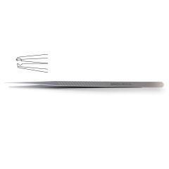 Pierse-Type Micro Forceps, 9.0 mm wide flat handle, straight, 7-1/8" (180.0 mm)