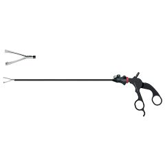 T-Shape Forceps - 3 Piece Modular Reusable Full System, complete system, 10.0 mm sheath diameter, double action