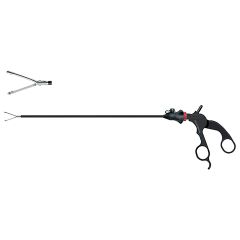 Allis Grasping Forceps Rounded Version - 3 Piece Modular Reusable Full System, complete system, 5.0 mm sheath diameter, rounded version, double action