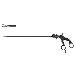 Mixter Clamp Cross Serrated 90 Degree Angled - 3 Piece Modular Reusable Full System, complete system, 5.0 mm sheath diameter, serrated, 90 degree angled, double action