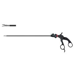 Dissector Serrated Strong Curved - 3 Piece Modular Reusable Full System, complete system, 5.0 mm sheath diameter, serrated, strong curved, single action