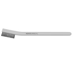 Burr Cleaning Brushes, designed for cleaning burrs, rasps, files & saws. 1, 2 or 3 rows of bristles hand tied into a sturdy plastic handle. autoclavable. 0.003 stainless steel