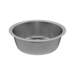 Solution Basin, stainless steel, large rounded-radius corners for easy pouring & cleaning, no-spin recessed bottom for stability