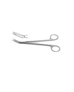 Locklin Gum & Tissue Scissors, angled on side 25 degrees, 6-1/4" (15.9 cm)