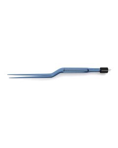 Titanium R-Type Bipolar Bayonet Forceps, round handles