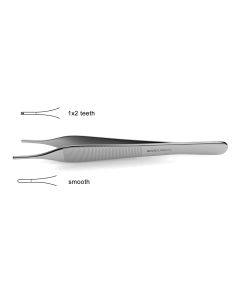 Adson-Micro Suture Forceps, w/ tying platform, 1.0 mm tips, 4-3/4" (12.1 cm)