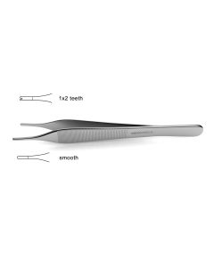 Adson Suture Forceps, w/ tying platform, 2.0 mm tips, 4-3/4" (12.1 cm)